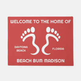 Tapete Nome Personalizado, Texto e Barra de Praia de Cor