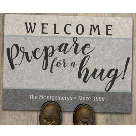 Tapete Nome Rustic Personalizado "Preparar Para Um Abraço