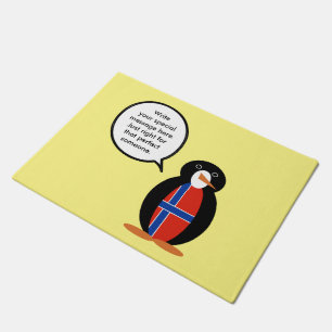 Tapete Noruega Falando Sra. Pinguim Personalizado