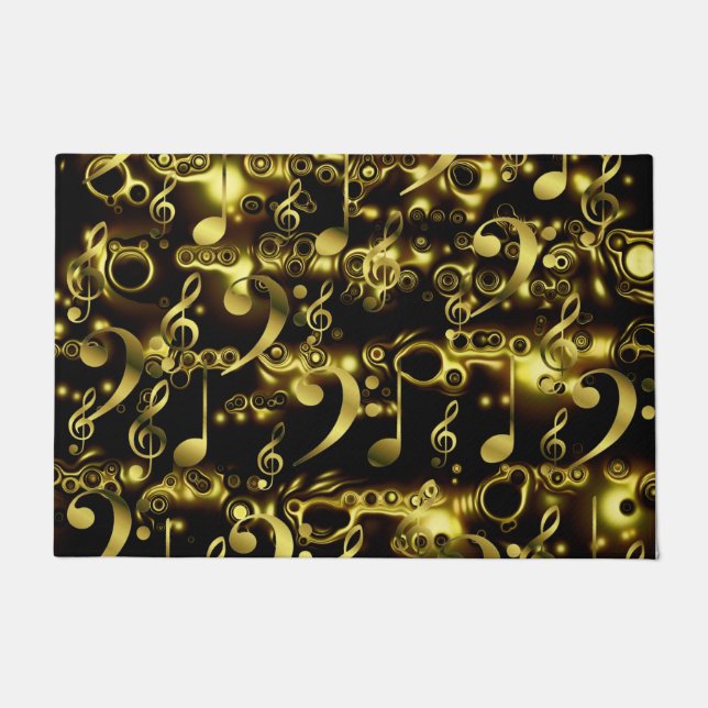 Tapete Notas de música de ouro (Frente)
