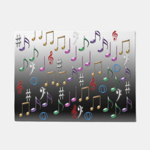 Tapete Notas musicais coloridas