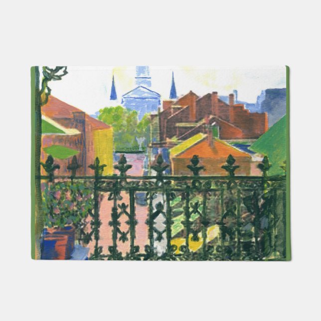 Tapete Nova Orleans Balcony, com igreja (Frente)