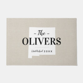 Tapete Nova Porta do Estado do Monograma da Família do Mé