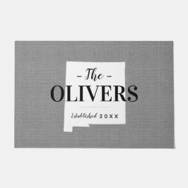 Tapete Nova Porta do Estado do Monograma da Família do Mé