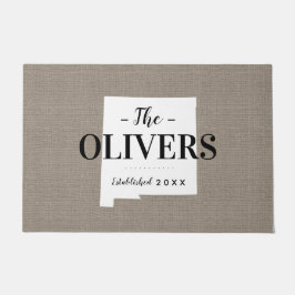 Tapete Nova Porta do Estado do Monograma da Família do Mé