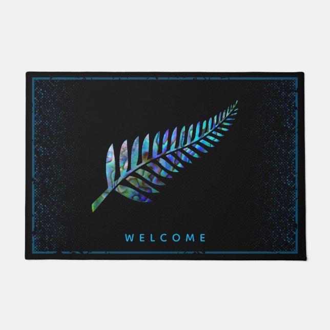 TAPETE NOVA ZEALAND FERN SIMPLES PAUA DOORMAT (Frente)
