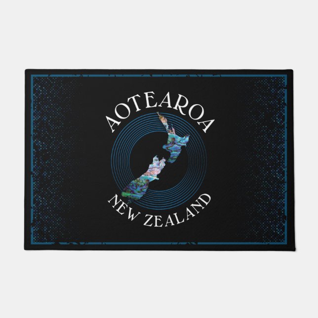 TAPETE NOVA ZEALAND MAP RINGS PAUA DOORMAT (Frente)