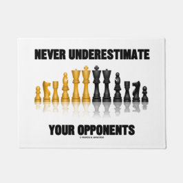 Tapete Nunca subestime sua atitude da xadrez dos