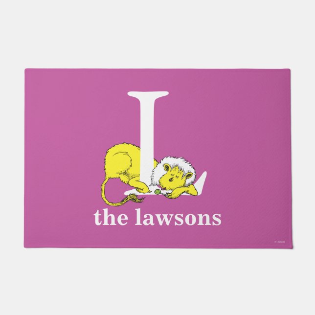 Tapete O ABC do Dr. Seuss: Letra L - Branco | Adicione se (Frente)