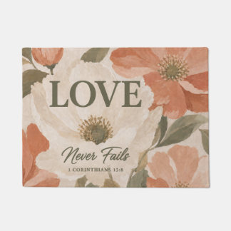 Tapete O AMOR NUNCA FALHA | Presente de Casamento Cristão