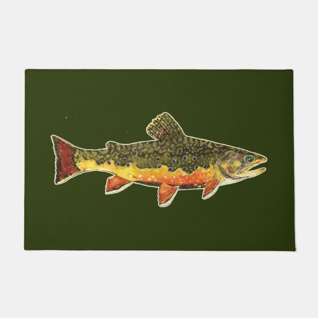 Tapete O Bonito Brook Trout One-of-a-Kind Welcom (Frente)