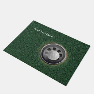 Tapete O copo, a bola & a grama do golfe PERSONALIZAM