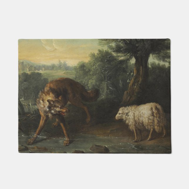 Tapete O Lobo e o Lamb (por Jean-Baptiste Oudry) (Frente)