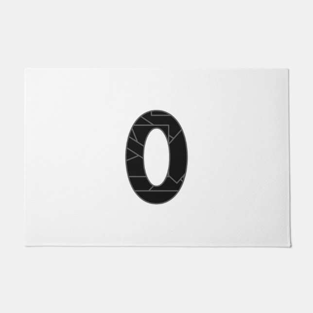 Tapete O número zero (0) a preto (Frente)