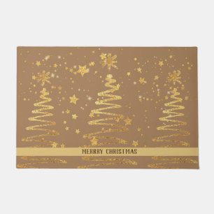 Tapete O ouro tradicional e marrom do Natal moderno e lux
