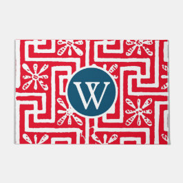 Tapete O poder das cores vermelho e azul-marinho da chave