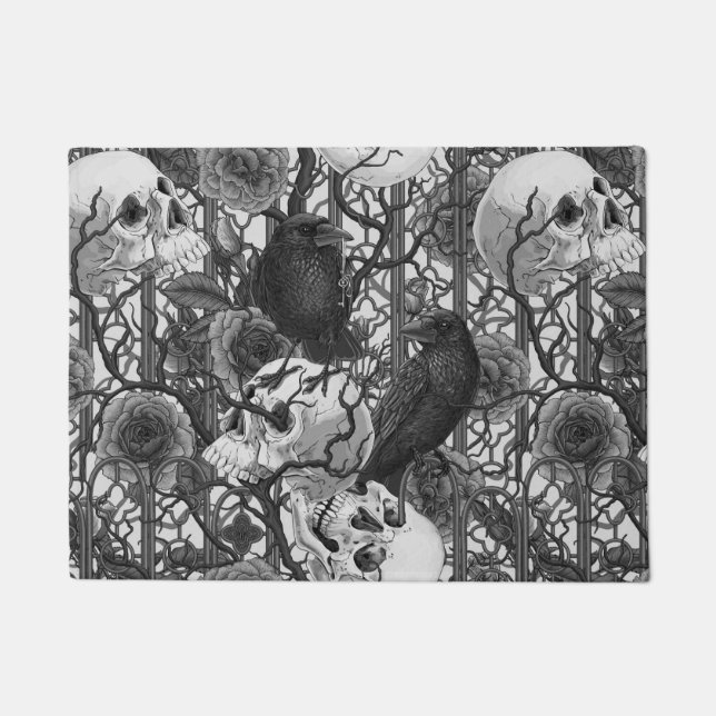 Tapete O segredo do Raven. Ilustração gótica escura e san (Frente)