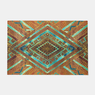 Tapete O teste padrão étnico tribal de Boho queimou a