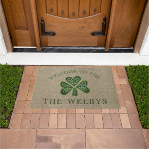Tapete O trevo artística personalizou os Doormats