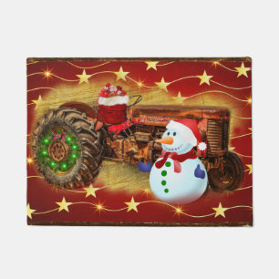 Tapete O Vintage Red Trator Natal de Frosty