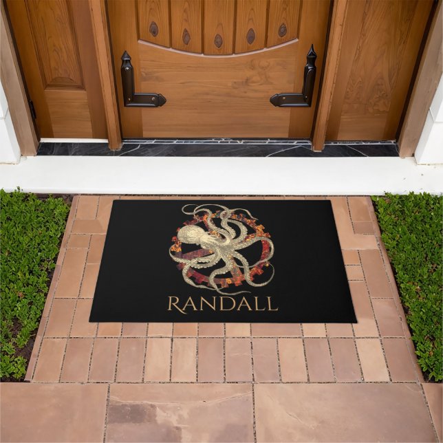 Tapete Octopus Steampunk Personalizado e Bloqueio Rusty (Ar livre)