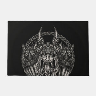 Tapete Odin e seus lobos Geri e Freki