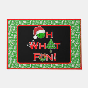 Tapete Oh, Que Belo Natal Pickleball Green Ho Ho Ho Ho Ho