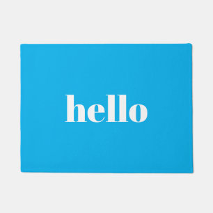 Tapete Olá, Blue Welcome Mat