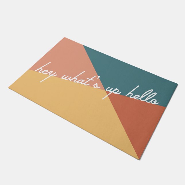 Tapete Olá, Boas-vindas, Matriz (Inclinado)