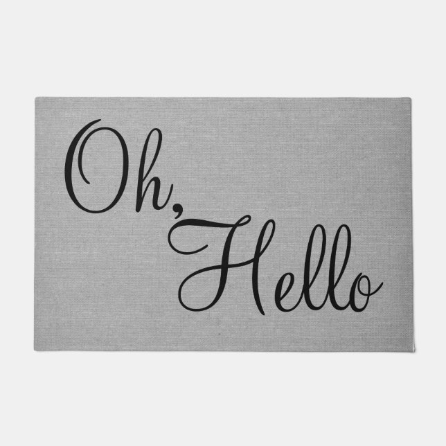 Tapete Olá, citação engraçada dizendo cinza hipster de hu (Frente)