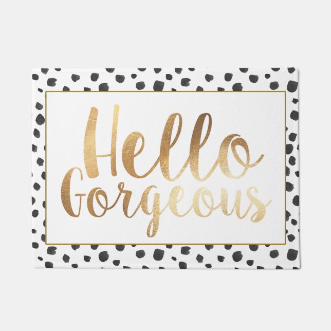 Tapete Olá! esteira lindo, bem-vinda (Frente)