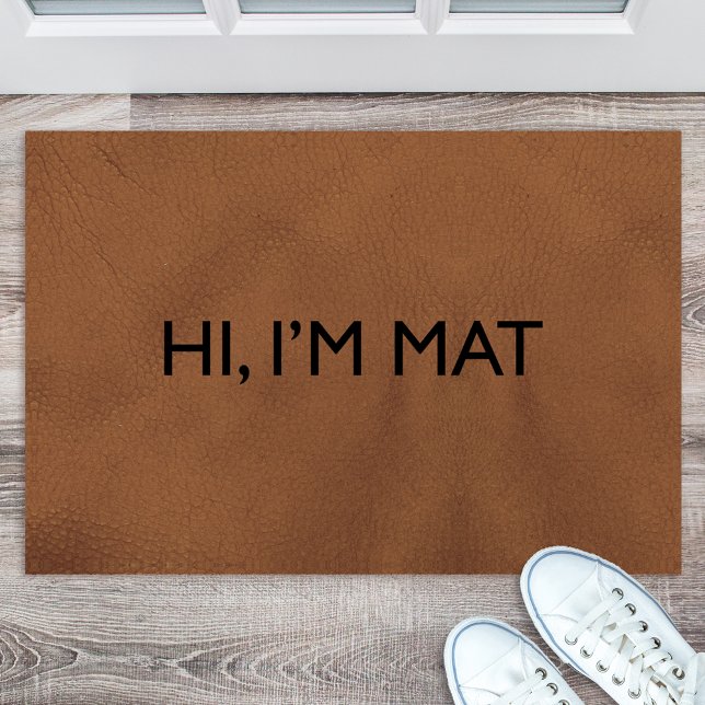 Tapete Olá, sou o Mat Funny Doormat (Criador carregado)