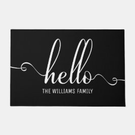 Tapete Olá, Tipografia Moderna, Branca e Preta