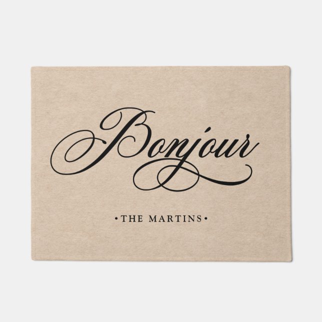 Tapete Olhar francês rústico | Bonjour de Kraft do (Frente)