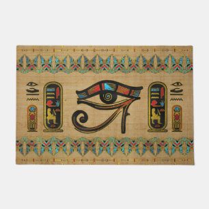 Tapete Olho egípcio do ornamento de Horus no papiro