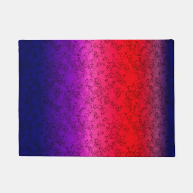 Tapete Ombre vermelho-azul (Frente)