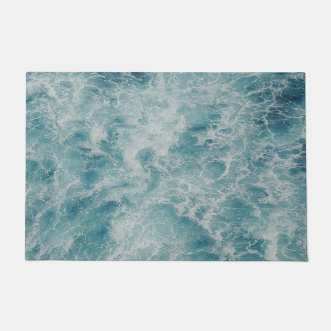 Tapete Ondas de Praia no Oceano Azul (Frente)