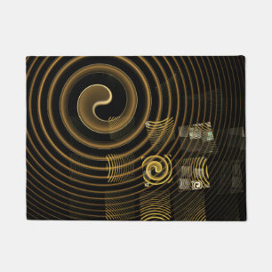 Tapete Ondas Douradas Hipnóticas Arte Moderna Abstrata