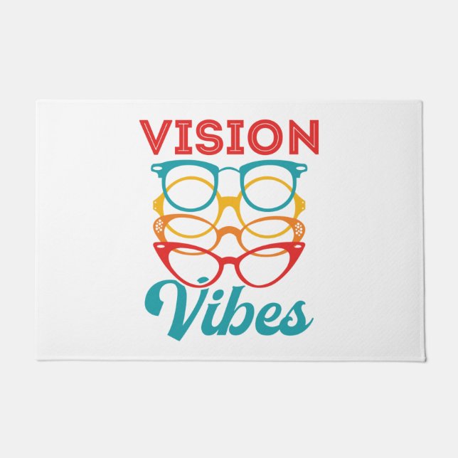 Tapete Óptico Optometria Optometria de Vibes de Visão (Frente)