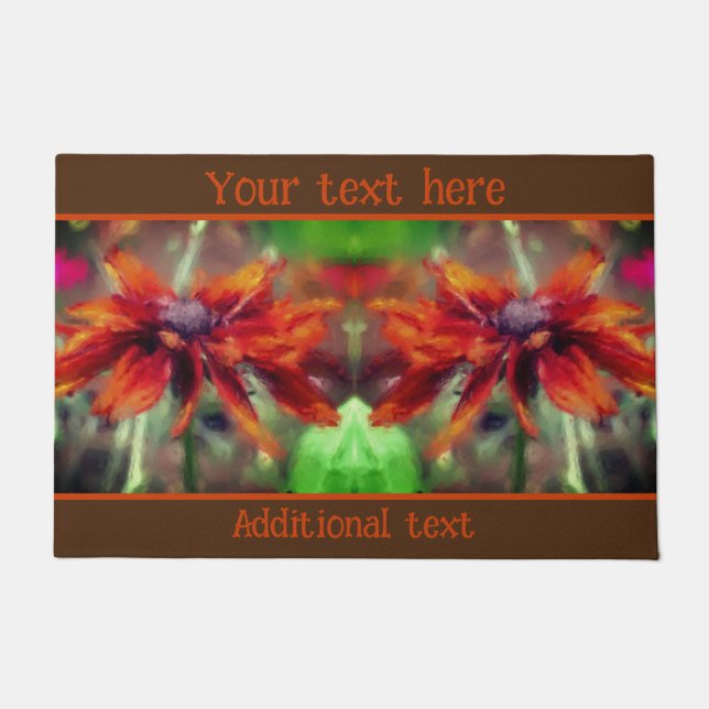 Tapete Orange Black Eyed Susan Flower Art Personalizada (Frente)