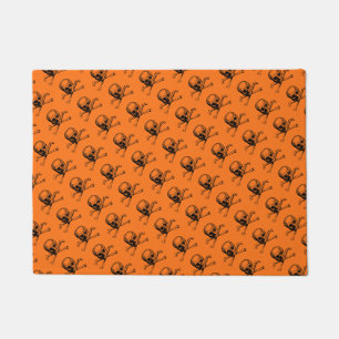 Tapete Orange Halloween Skull