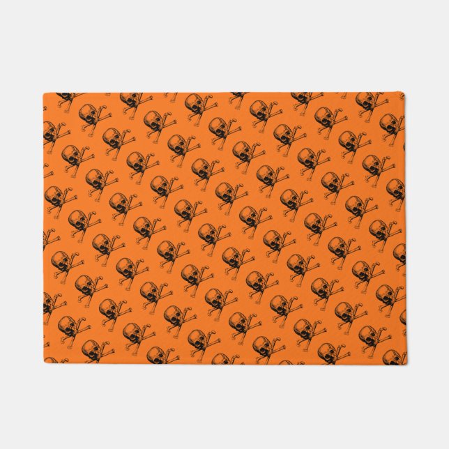 Tapete Orange Halloween Skull (Frente)