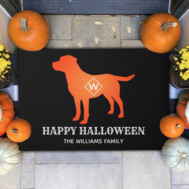 Tapete Orange Labrador Retriever Happy Halloween Personal (Criador carregado)