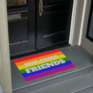 Tapete Orgulho gay Rainbow flag Welcome Friends