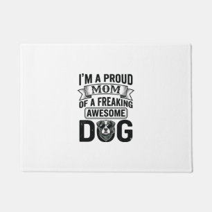 Tapete Orgulhosa Mãe de Cachorro Desenho Vetorial de Grav