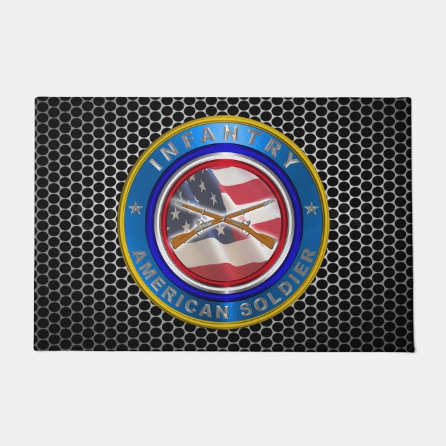 Tapete Orgulhoso Veterano do Exército Infantaria  (Frente)