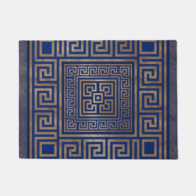 Tapete Ornamento chave grego - meandro grego - ouro no (Frente)