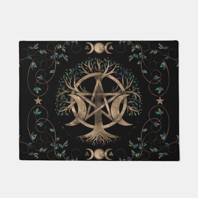 Tapete Ornamento da Lua do Pentagrama (Frente)
