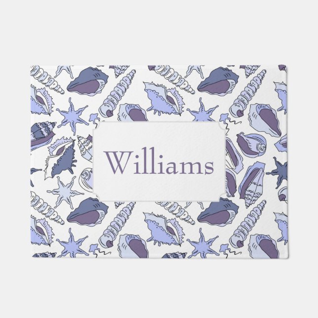 Tapete Os Seashells de Lavendar | adicionam seu nome (Frente)