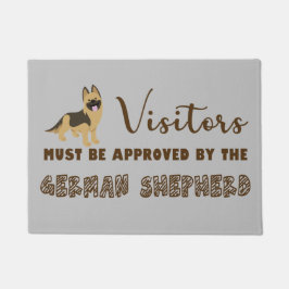 Tapete Os visitantes devem ser aprovados pelo german shep